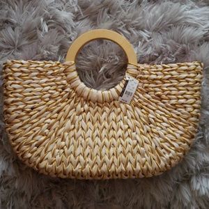NWT New York & Company straw purse